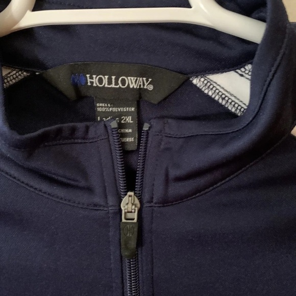 Ladies Halloway pull over shirt/jacket size 2 XL blue - Picture 3 of 11